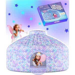 Air Tent - Quick Build Inflatable Fort, Air Blow up Tent for Playing 77 x 50"